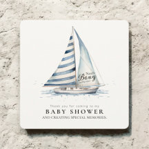 Chuva Nauti Baby Shower Veleiro Aquarela
