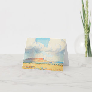 Cartão De Agradecimento Chuva no Mesa por Maynard Dixon