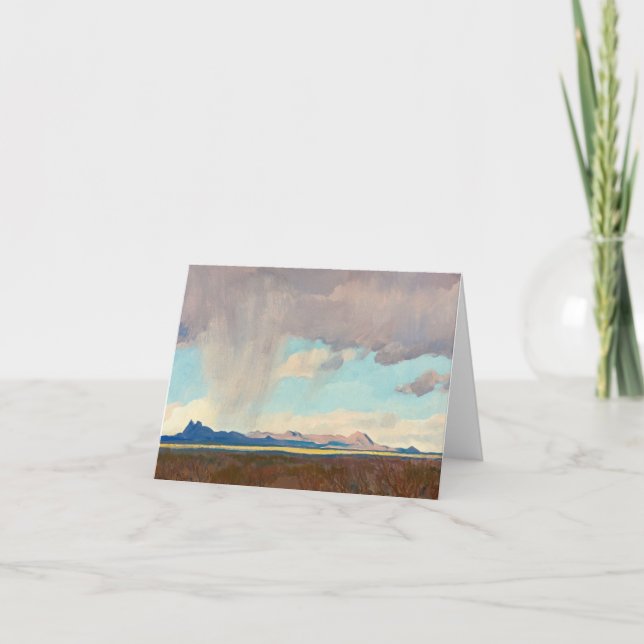 Cartão De Agradecimento Chuva para o Golfo por Maynard Dixon (Frente)