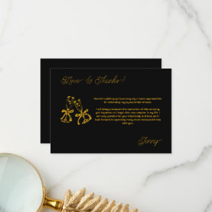 Cartão De Agradecimento Chuveiro de Noiva com Botas e Bolhas