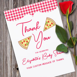 Cartão De Agradecimento Ciao Baby Churrada de Bebê Italiana