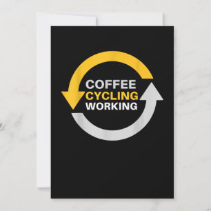 Cartão De Agradecimento Ciclismo de Café Repetindo Esportes