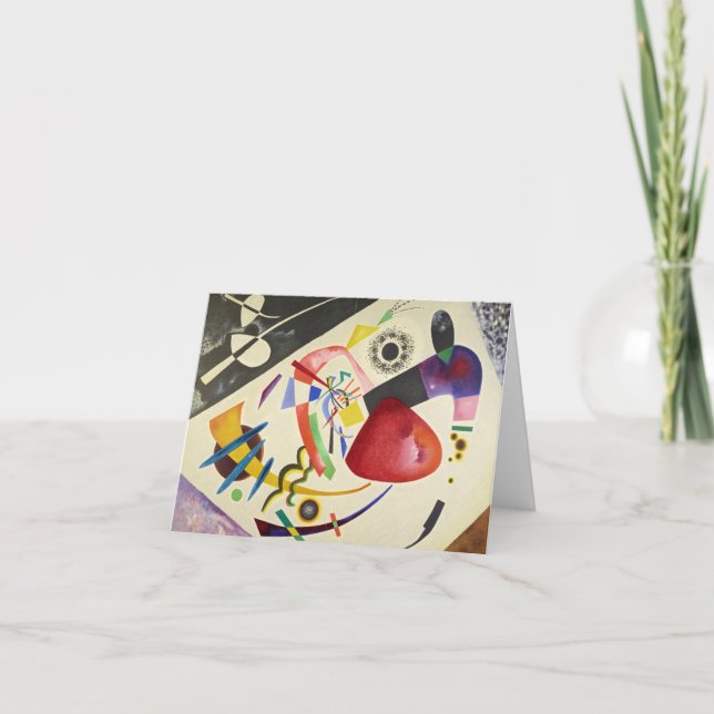 Cartão De Agradecimento Cidade, Ponto Vermelho II por Wassily Kandinsky (Frente)