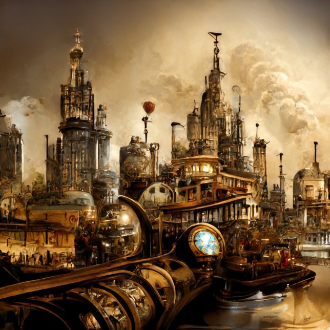 Cartão De Agradecimento Cidade Steampunk (Criador carregado)
