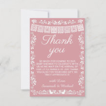 Cielito Lindo Rosa Baby Shower Papel Picado