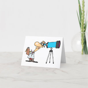 Cartão De Agradecimento Cientista com Telescope Astronomy Science Humor