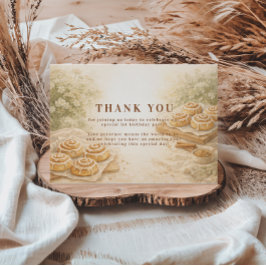 Cartão De Agradecimento Cinnamon Bakery Little Bun 1st Birthday