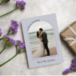 Cartão De Agradecimento Cinza Cloud Arch Foto de Casamento Amor e Obrigado<br><div class="desc">Belo e elegante cartões de agradecimentos fotográfico para enviar aos seus convidados de casamento. Cartões de agradecimentos de casamento de dois lados com duas fotos, uma em um quadro em forma de arco com LOVE e OBRIGADOS escritos em uma curva. Cartões de agradecimentos de casamento de cinzas nuvens com seus...</div>