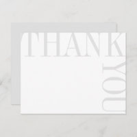 Cinza e Texto Branco Moderno Grande Obrigado Nota