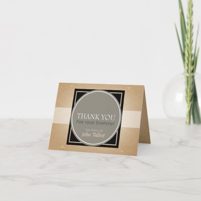 Cartão De Agradecimento Cinza quente Círculo B Quadrado Sintaxe Obrigado (Frente)