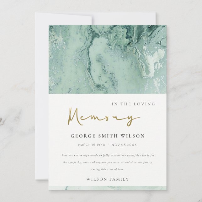 Cartão De Agradecimento Cinza SUÍÇA MEMORIAL DE SIMPATIA AGÁTICA DOURADA V (Frente)