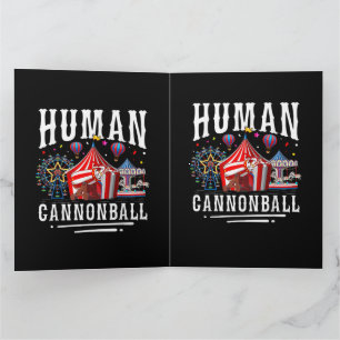 Cartão De Agradecimento Circo de Canhão Humano Carnaval