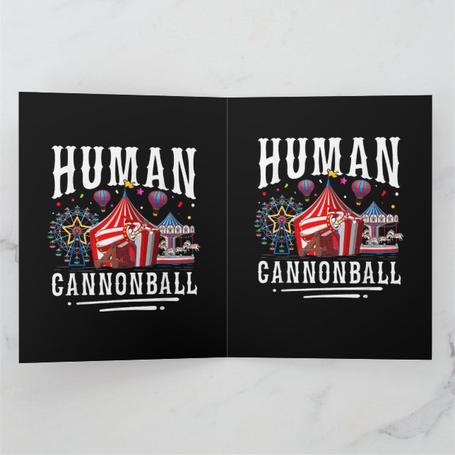 Cartão De Agradecimento Circo de Canhão Humano Carnaval (Interior)