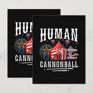 Cartão De Agradecimento Circo de Canhão Humano Carnaval