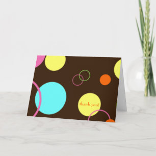Cartão De Agradecimento círculos retro obrigado você
