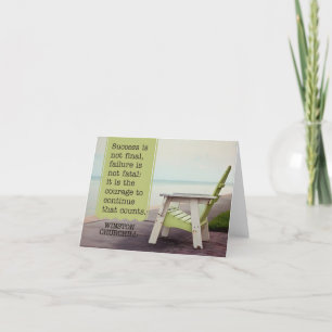 Cartão De Agradecimento Citação Inspiracional Winston Churchill "Courage"