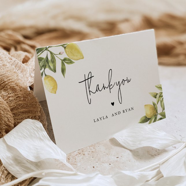 Cartão de Agradecimento CITRON Limão Citrino (Criador carregado)