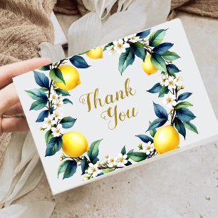 Cartão De Agradecimento Citrus Amalfi Italiano Tchau Bebê Coroa Obrigado