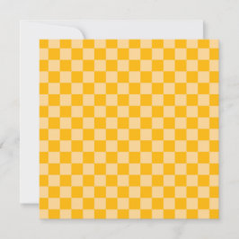 Cartão De Agradecimento Citrus cream checkered board pattern