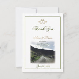 Cartão De Agradecimento Claddagh Casamento Irlandês Obrigado