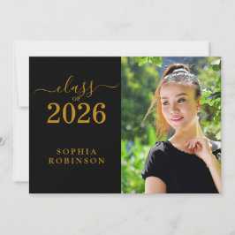 Cartão De Agradecimento Class of 2026 Photo Modern Thank You Card