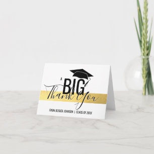 Cartão De Agradecimento CLASSE da GRADUAÇÃO - de OBRIGADO VOCÊ branco d