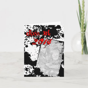 Cartão De Agradecimento classe de formando de Grunge de 2014