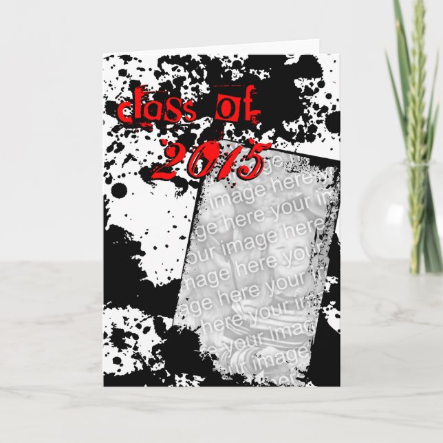 Cartão De Agradecimento classe de formando de Grunge de 2015 (Frente)