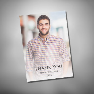 Cartão De Agradecimento Classe de Graduação de Fotos Moderna em 2025