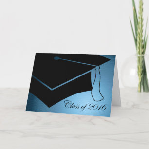 Cartão De Agradecimento classe do boné de formatura 2016