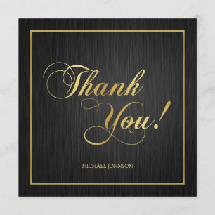 Cartão De Agradecimento Classe "Dourado" elegante do obrigado 2013 da