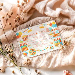 Cartão De Agradecimento Classic Carnival Storybook Birthday