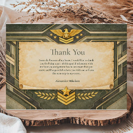 Cartão De Agradecimento Classic Military Graduation Ceremony