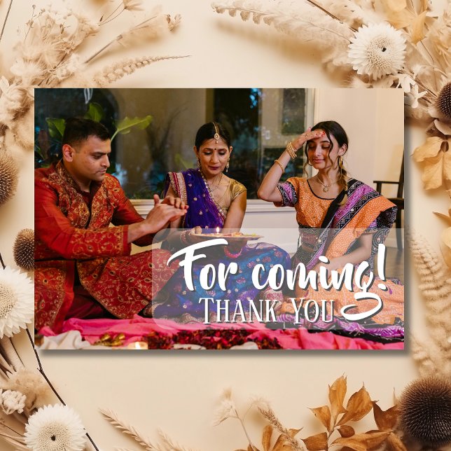 Cartão De Agradecimento Classic Traditional Diwali Family Photo Thank You (Criador carregado)