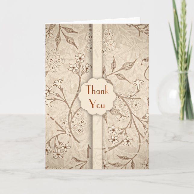 Cartão De Agradecimento classical wedding thank you cards (Frente)