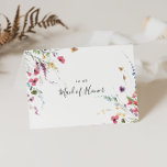 Cartão De Agradecimento Clássico Colorida Wild Floral Party<br><div class="desc">Este clássico e colorido cartões de agradecimentos de noivas florais selvagens é perfeito para um casamento moderno. A design apresenta flores silvestres brancas,  amarelas,  roxas e brancas com folhagem em fundo de rosa e aquarela verde.</div>