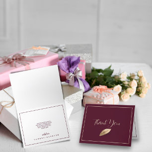 Cartão De Agradecimento Clássico e Elegante I Rosa búlgaro I Casamento