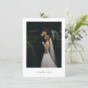 Cartão De Agradecimento Clássico Foto de Casamento Formal Atemporal