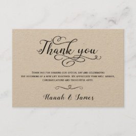 CARTÃO DE AGRADECIMENTO CLÁSSICO - PAPEL KRAFT