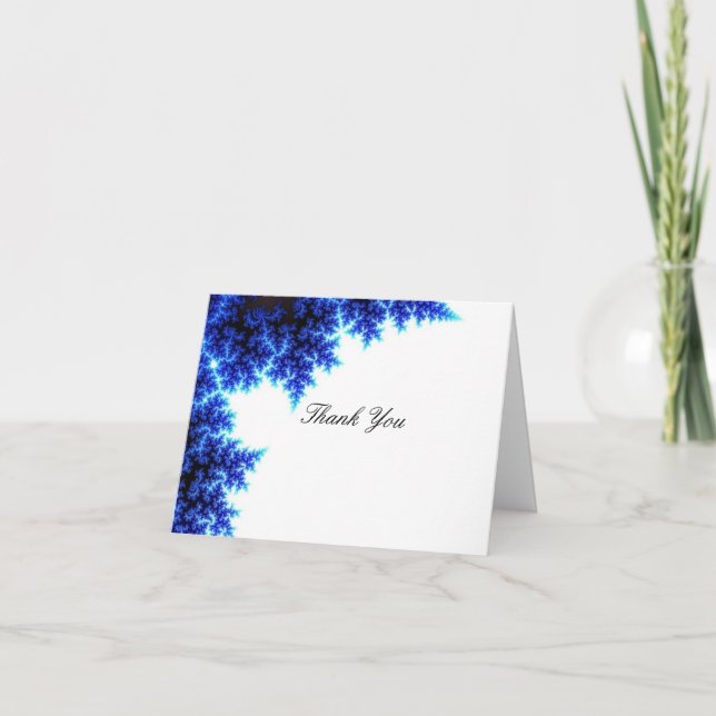 Cartão De Agradecimento Classy Electric Blue Thank You (Frente)