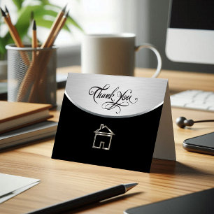 Cartão De Agradecimento Classy Real Estate Thank You Cards