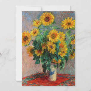 Cartão De Agradecimento Claude Monet - Buquê de Girassóis