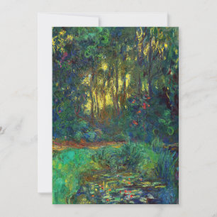 Cartão De Agradecimento Claude Monet - Canto de uma Lagoa com Nenúfares