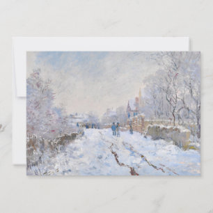 Cartão De Agradecimento Claude Monet - Cena de neve em Argenteuil