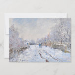 Cartão De Agradecimento Claude Monet - Cena de Neve na Argentina<br><div class="desc">Cena de Neve na Argentina / Rue sous la neige,  Argenteuil - Claude Monet,  1875</div>