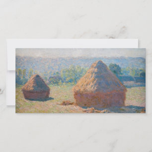 Cartão De Agradecimento Claude Monet - Haystacks, fim do Verão