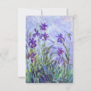 Cartão De Agradecimento Claude Monet - Lilac Irises / Iris Mauves