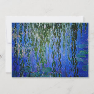 Cartão De Agradecimento Claude Monet - Lírios d'água com salgueiro chora