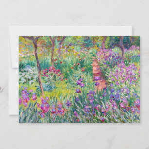 Cartão De Agradecimento Claude Monet - O Jardim de Íris em Giverny
