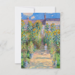 Cartão De Agradecimento Claude Monet - O Jardim do Artista em Vetheuil